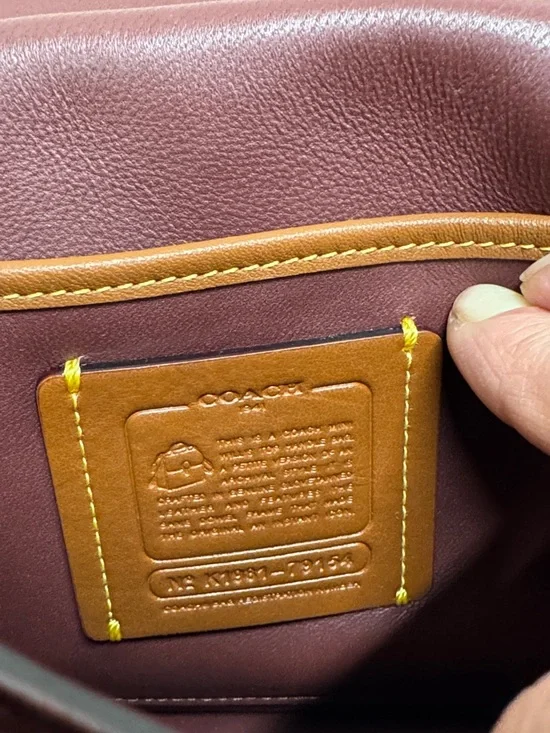 Brown Coach Willis Glovelesthered Top-Handle 18 Satchel with Crossbody Strap - Picture 10 of 11